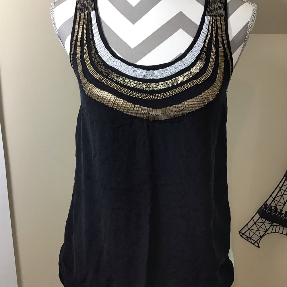 LOVE SAM EXCLUSIVELY FOR COOP BARNEYS NEW YORK top S 100% silk tank